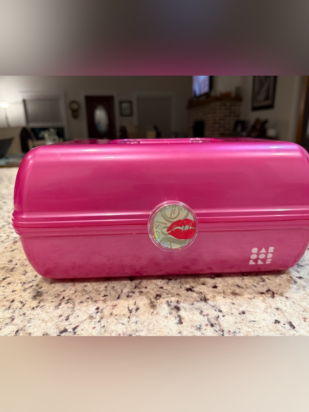 Caboddle - Pink Women’s Travel Bath & Body Case with Lip Emblem